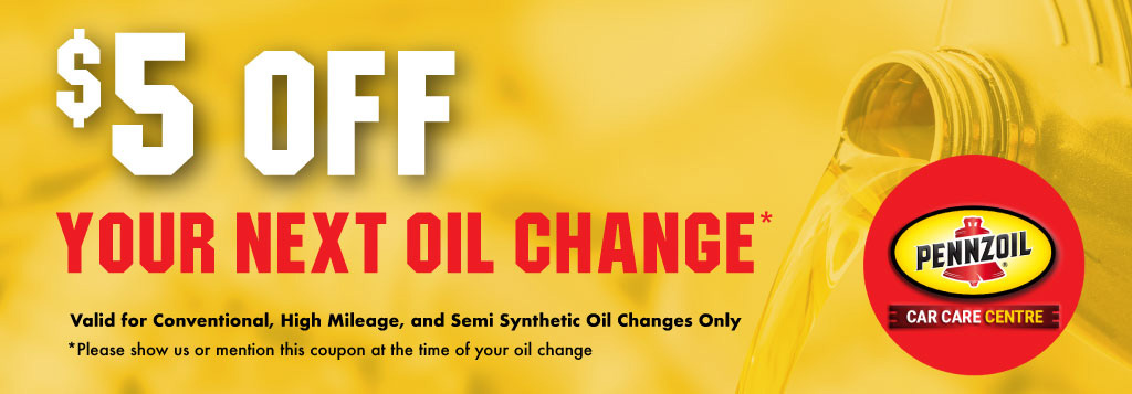 Pennzoil Car Care Centre Belleville - $5 Off Next Oil Change Coupon